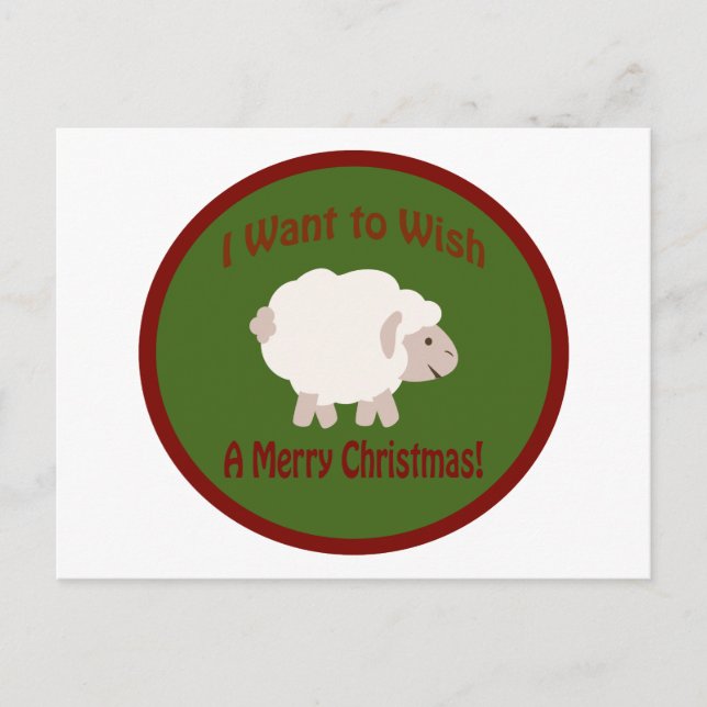 Jag vill önska Ewe A God jul Helg Vykort (Framsida)
