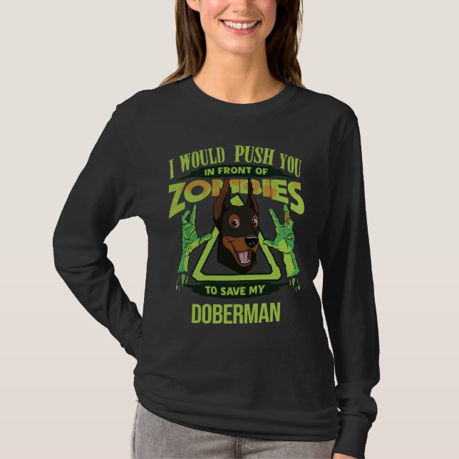 Jag vill pressa dig framför Zombies att Spara min  T Shirt (Framsida)