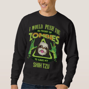 Jag vill pressa dig framför Zombies till Spara min Lång Ärmad Tröja