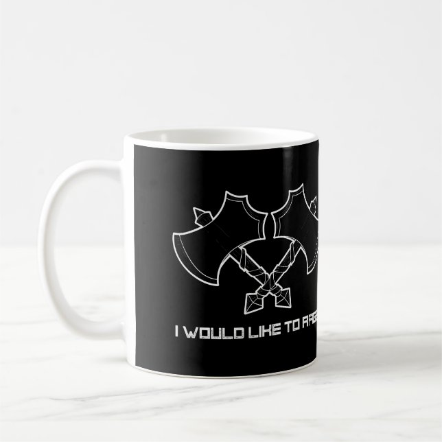 "Jag vill rasa" - barbariet, alltid. Kaffemugg (Vänster)