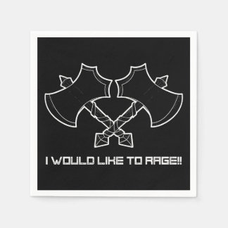 "Jag vill rasa" - barbariet, alltid. Pappersservett