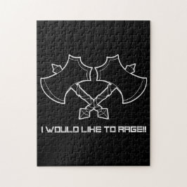 "Jag vill rasa" - barbariet, alltid. Pussel