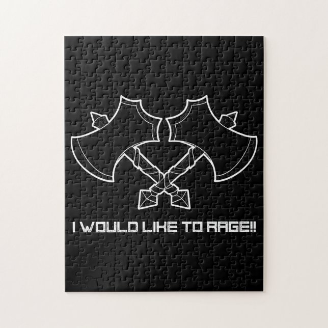 "Jag vill rasa" - barbariet, alltid. Pussel (Vertikal)