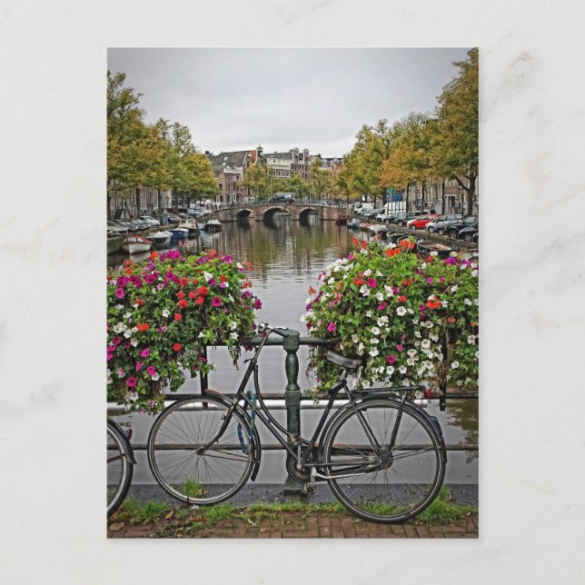 Jag vill rida min cykel i Amsterdam - vykort (Framsida)