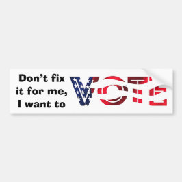 Jag vill rösta bildekal