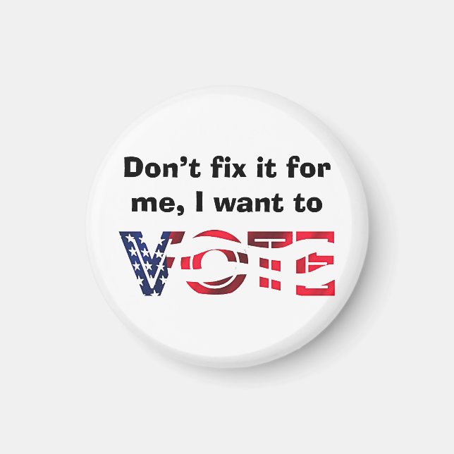 Jag vill rösta magnet (Framsidan)