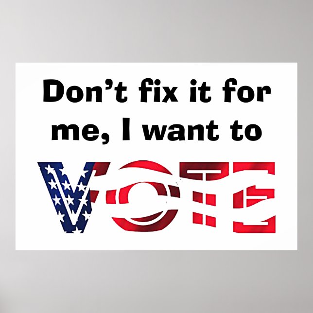 Jag vill rösta poster (Framsidan)