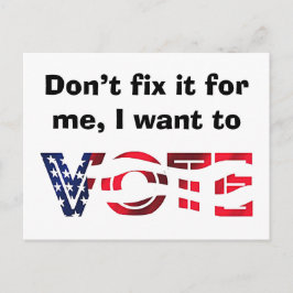 Jag vill rösta vykort