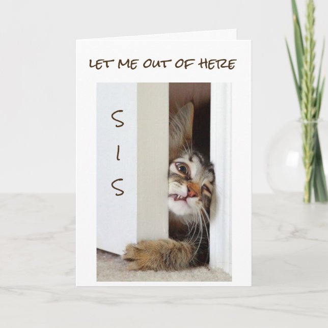 JAG VILL SÄGA **GRATTIS PÅ FÖDELSEDAGEN SYRRAN** KORT (Framsida)