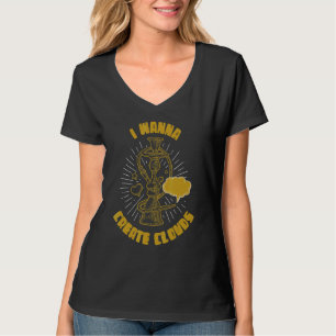 Jag vill Skapa Clouds Long Pipe Tube Hookah T Shirt