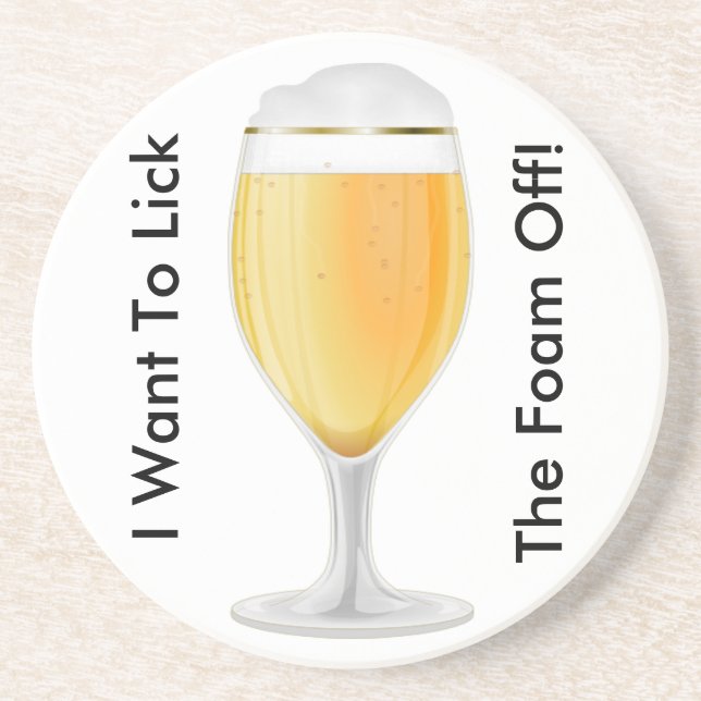 Jag vill Slicka skummet AvCoaster Underlägg Sandsten (Framsidan)