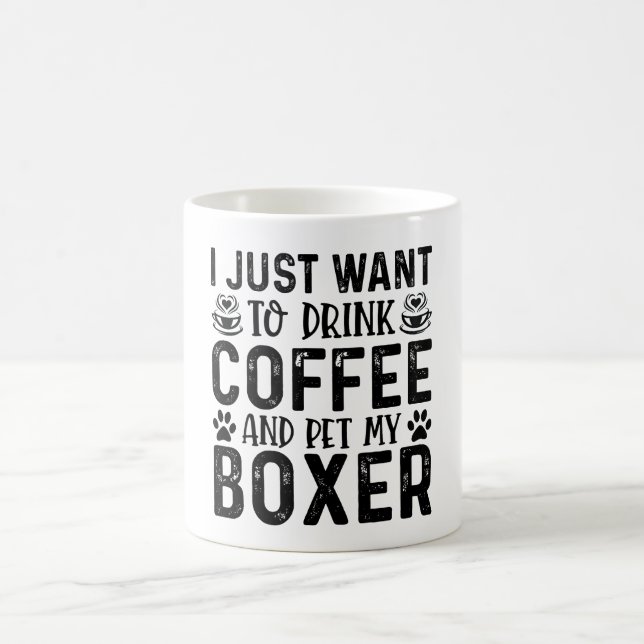 Jag vill smeka min boxer kaffemugg (Center)