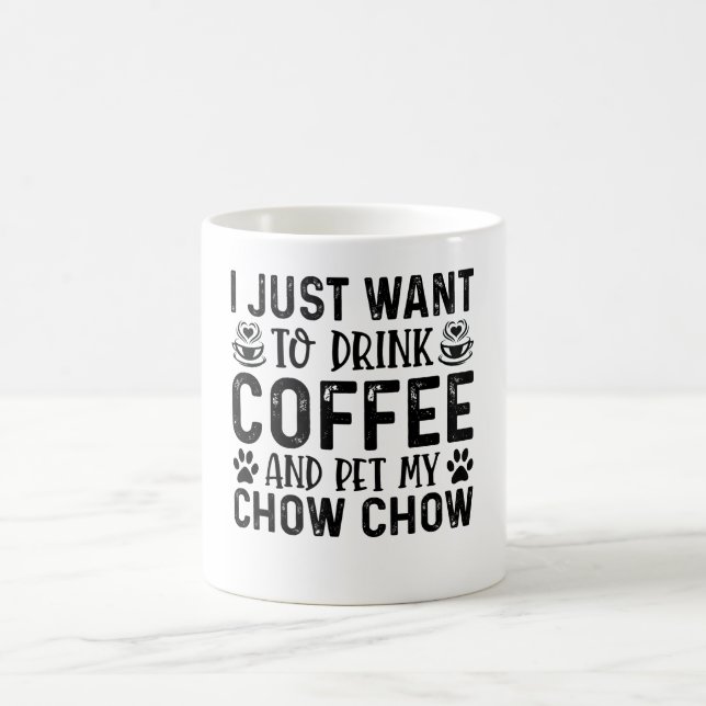 Jag vill smeka min Chow Chow Kaffemugg (Center)