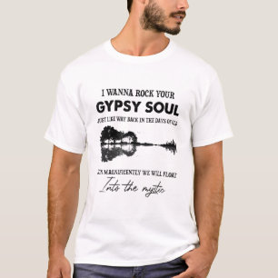 Jag vill Sten din zypsy Soul Hippie Guitar T Shirt