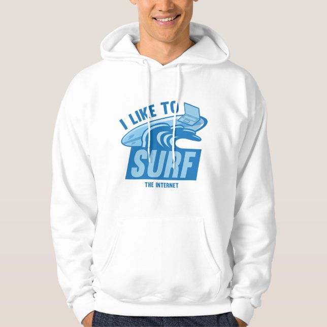 Jag vill Surfa Internet Hoodie (Framsida)