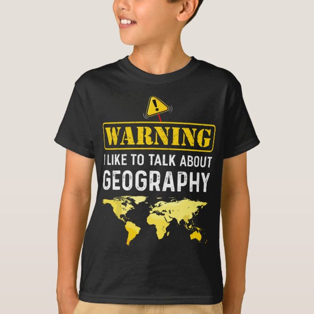 Jag vill tala om geografisk besynnerlig geografi t shirt (Framsida)