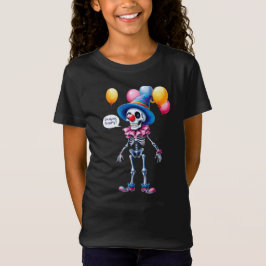 Jag vill till party! Skeleton i en clown costume, T Shirt
