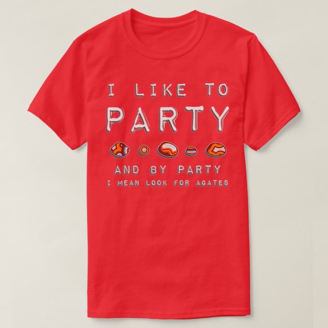 Jag vill Tittar Party för Agates T Shirt (Design framsida)