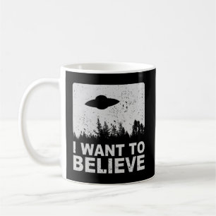 Jag vill tro att jag Utomjordingar Ufo Area 51 Ros Kaffemugg