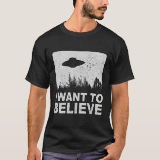 Jag vill tro att jag Utomjordingar Ufo Area 51 Ros T Shirt