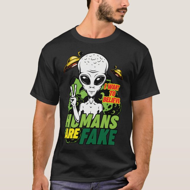Jag vill tro att människor är rädda t shirt (Framsida)