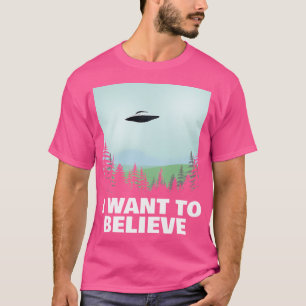 Jag vill tro att X-filer Poster Fläkt Art T Shirt