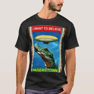 Jag vill tro Hagerstown UFO Alligator T-Shirt