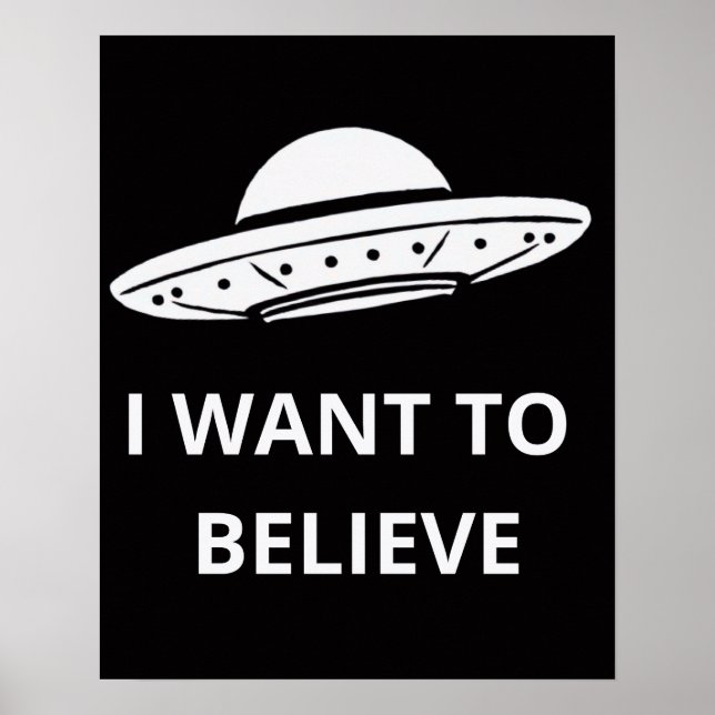 Jag vill tro, Movie Retro 90-talet, Alien UFO Poster (Framsidan)
