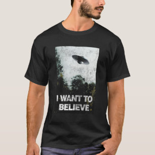 Jag vill tro område 51 Ufo Alien Abduction T Shirt