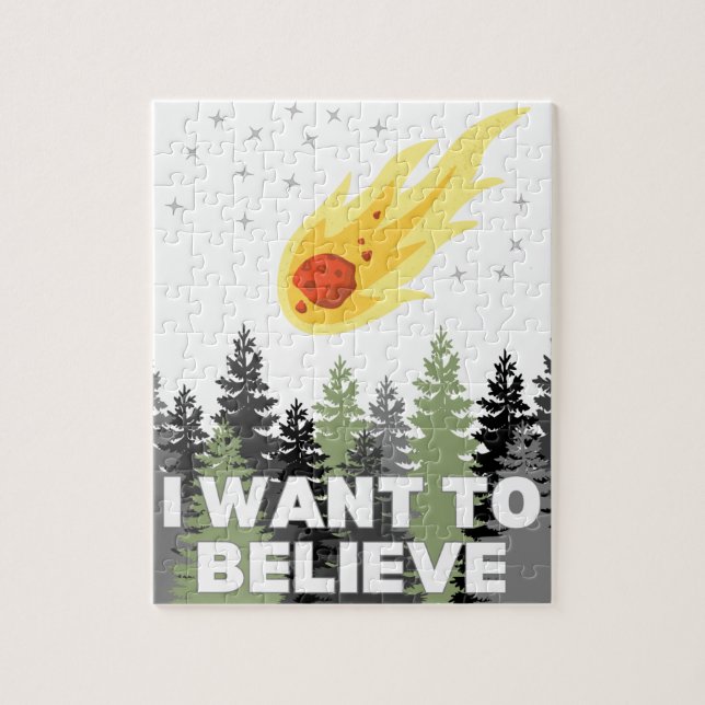 Jag vill tro på Asteroid Puzzle Pussel (Vertikal)