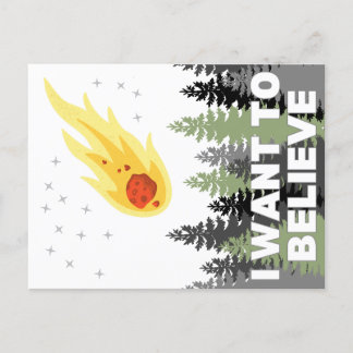 Jag vill tro på asteroidvykort vykort