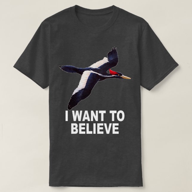 Jag vill tro på elfenbensspån t shirt (Design framsida)
