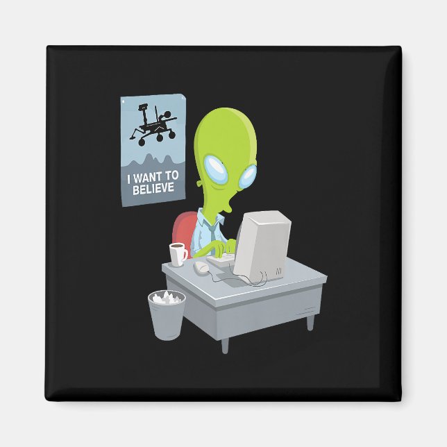 Jag vill tro på främmande version av utomjordisk l magnet (Framsidan)