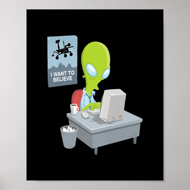 Jag vill tro på främmande version av utomjordisk l poster (Framsidan)