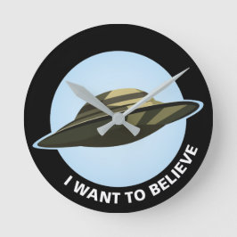 Jag vill tro på låset rund klocka