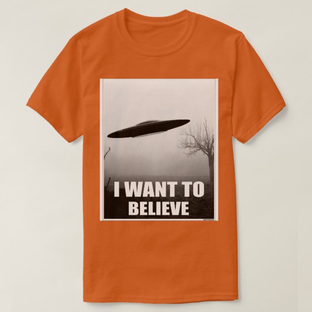 Jag vill tro på t shirt (Design framsida)