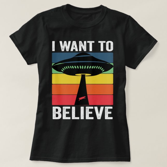 Jag vill tro på UFO T Shirt (Design framsida)