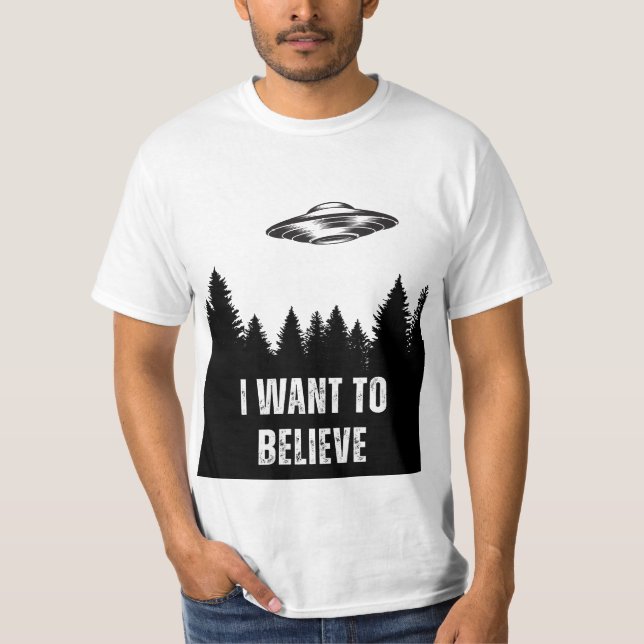 Jag vill tro på UFOs T Shirt (Framsida)