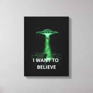 Jag Vill Tro, Retro 90-tals Film, Utomjording UFO Canvastryck