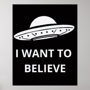 Jag Vill Tro, Retro 90-tals Film, Utomjording UFO Poster