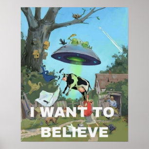 Jag Vill Tro, Retrofilm 90-tal, Utomjordiskt UFO Poster