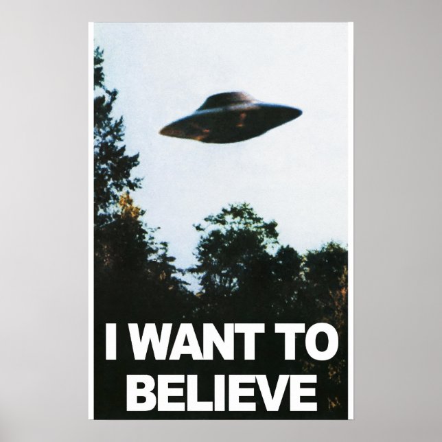Jag vill tro UFO Alien kidnapping Poster (Framsidan)