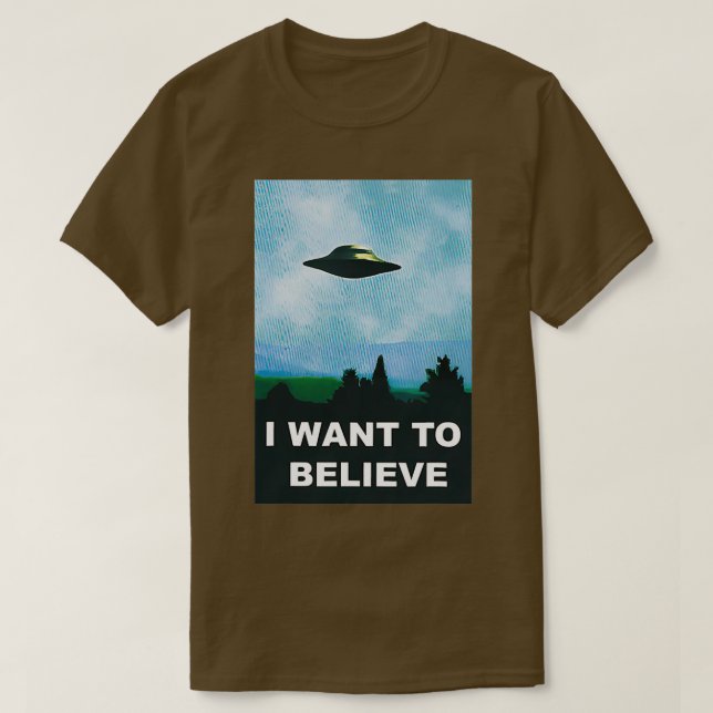 Jag vill tro Ufo Hunter 1 T Shirt (Design framsida)