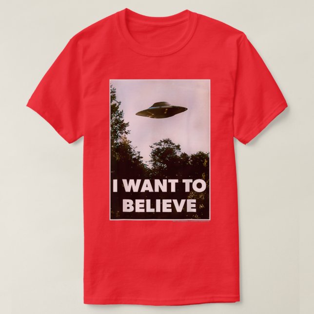 Jag vill tro Ufo Hunter Ufo 2 T Shirt (Design framsida)
