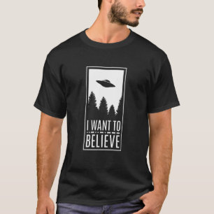 Jag Vill Tro UFO Utomjording Troende Flygande Tall T Shirt