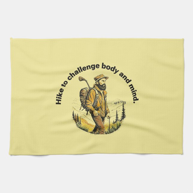 Jag vill utmana kropp och själ. kökshandduk (Horisontell)