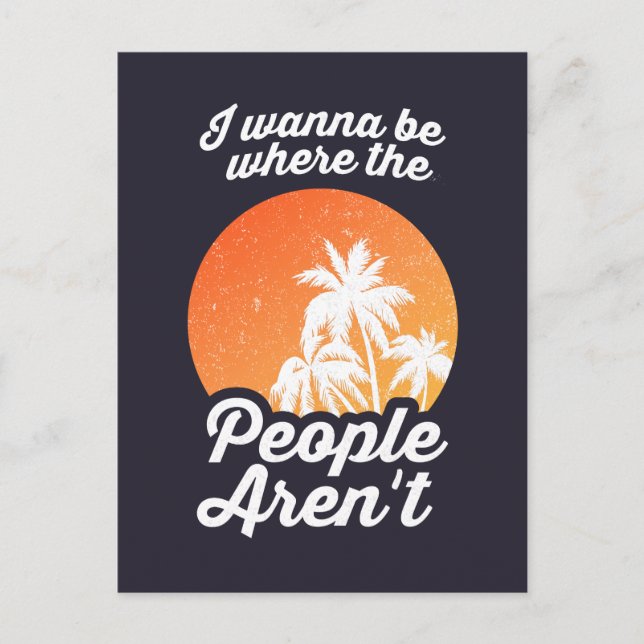 Jag vill vara där människorna inte är vykort (Framsida)