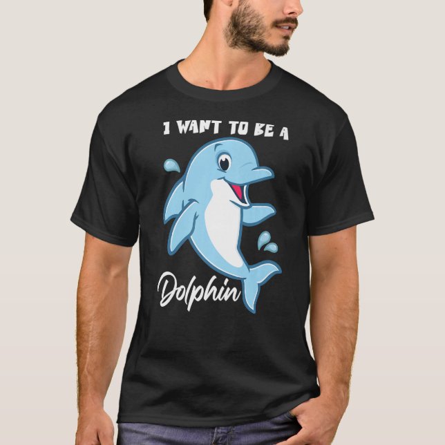 Jag vill vara delfiner t shirt (Framsida)