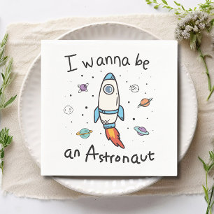 Jag vill vara en astronaut-Tecknad Pappersservett