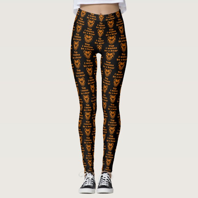 Jag vill vara en björn leggings (Framsida)